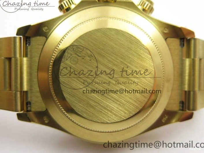 MiroTime 0306 Daytona 116589RBOW YG Rainbow Crystal BLF Best Edition Black Dial on YG Bracelet A SmoothTexture 3175